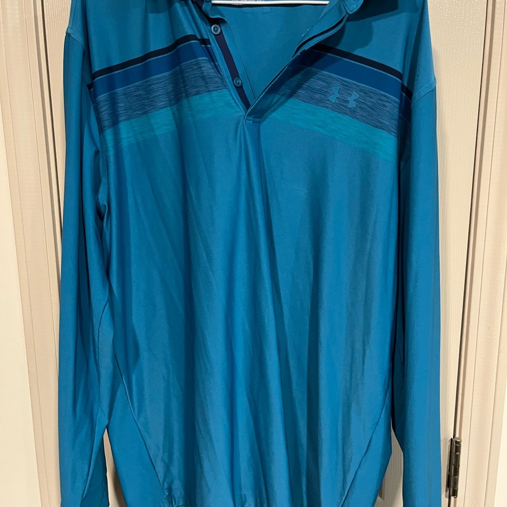 Under Armour Teal Polo Long Sleeve